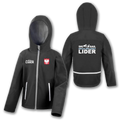 Softshell z kapturem Lider czarny dziecięcy