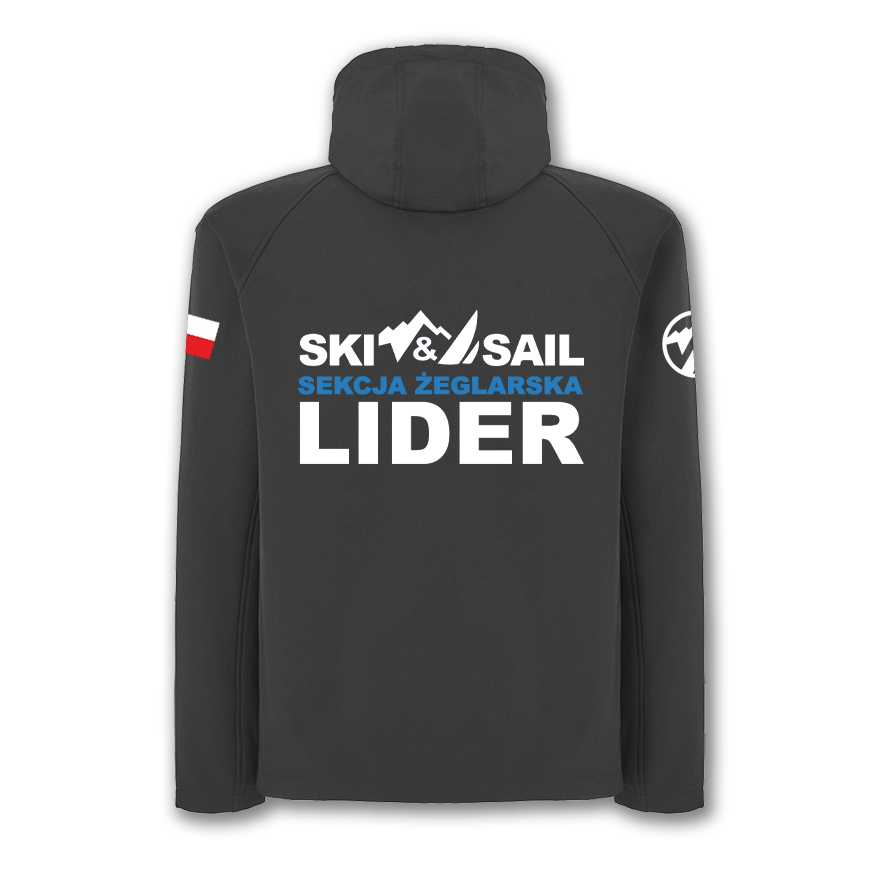 Softshell z kapturem Lider czarny