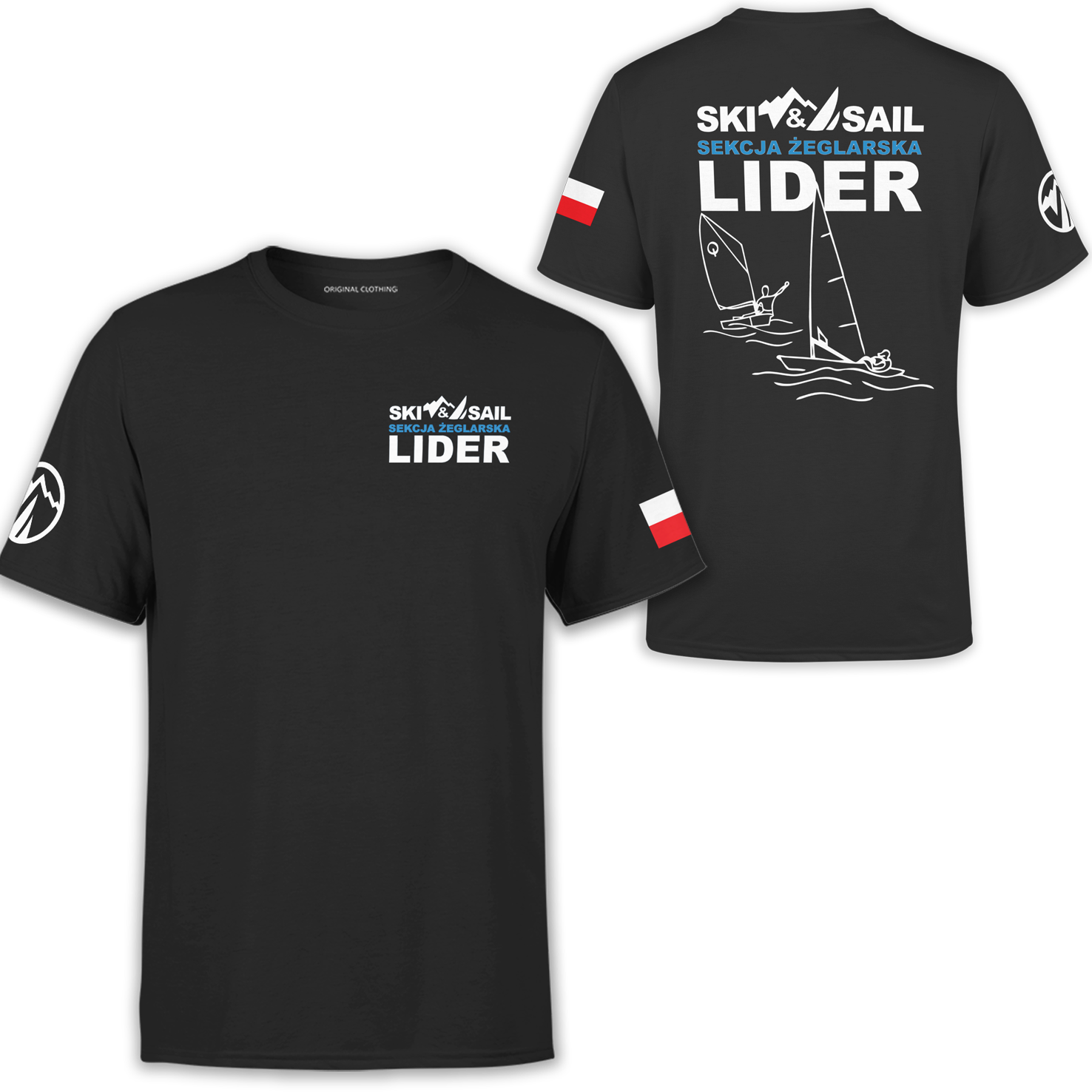 Koszulka Lider czarna dziecięca
